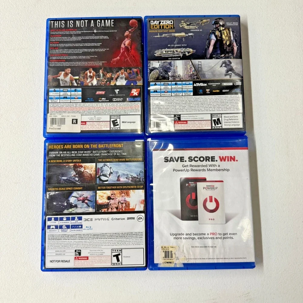 Sony PlayStation 4 PS4 Video Games Lot of 4 Tested Works